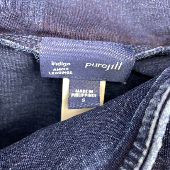 SOLD J.Jill Pure Jill Indigo Slim Leg Ankle Leggings Womens Size Small Dark Wash - Picture 6 of 7